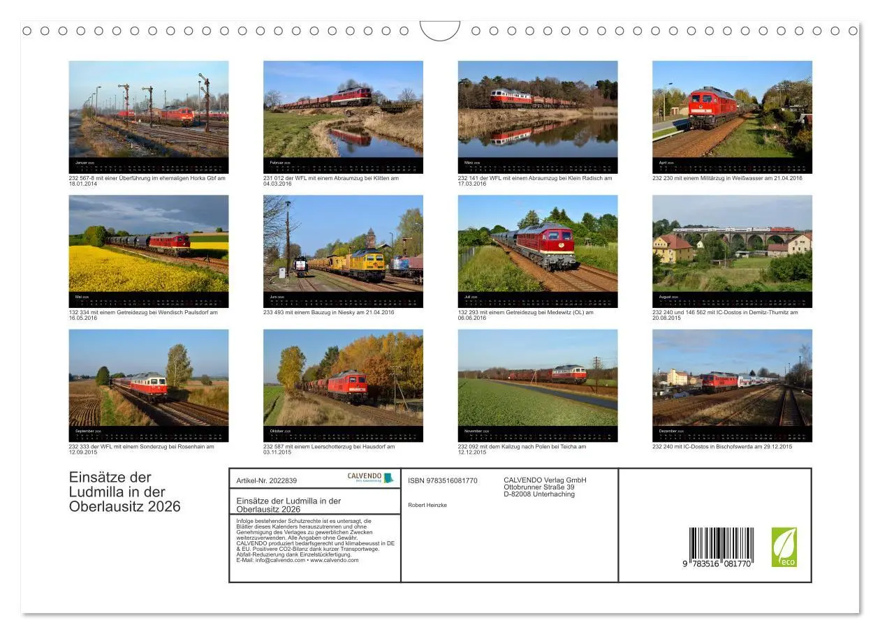 Bild: 9783516081770 | Einsätze der Ludmilla in der Oberlausitz 2026 (Wandkalender 2026...