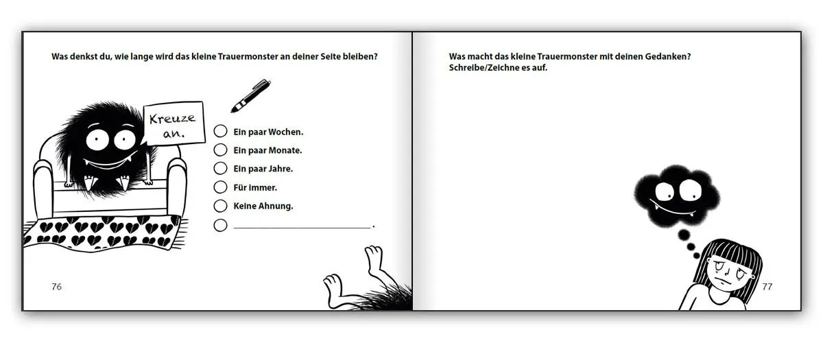 Bild: 9783990821770 | Das kleine Trauermonster - Trauerbewältigung zum Mitmachen | Buch