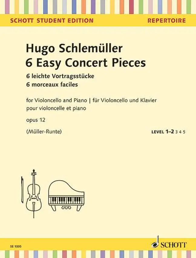 Cover: 9790001161770 | 6 Easy Concert Pieces op. 12 | Hugo Schlemueller | Buch | Schott Music