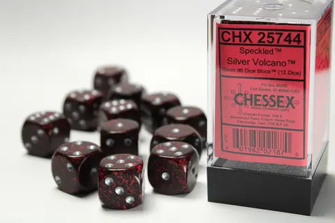 Cover: 601982021870 | Speckled® 16mm d6 Silver Volcano™ Dice Block™ (12 dice) | deutsch