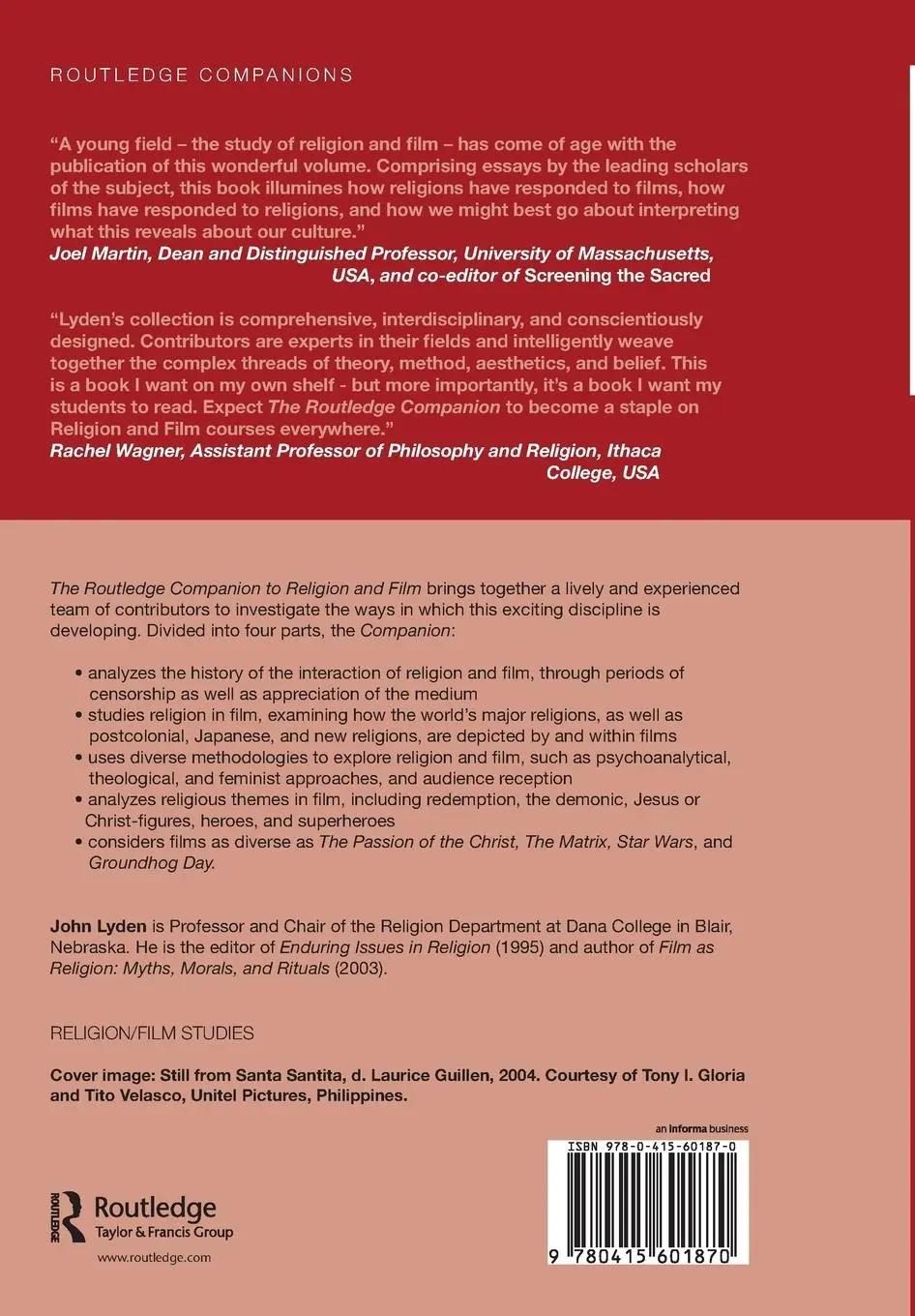 Rückseite: 9780415601870 | The Routledge Companion to Religion and Film | John Lyden | Buch