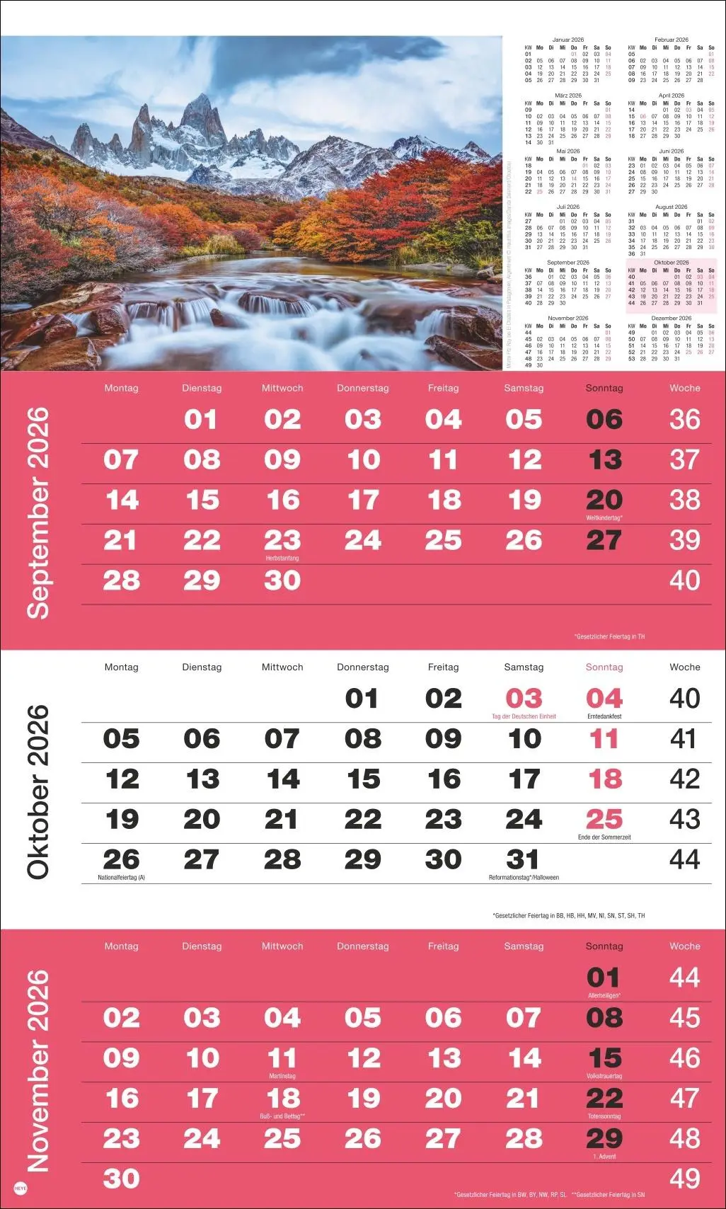 Bild: 9783756411870 | 3-Monatsplaner Foto Traumziele 2026 | Heye | Kalender | Spiralbindung