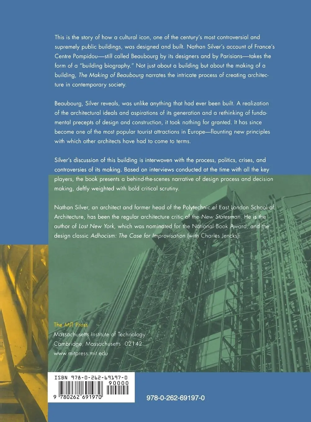 Rückseite: 9780262691970 | The Making of Beaubourg | Nathan Silver | Taschenbuch | Englisch