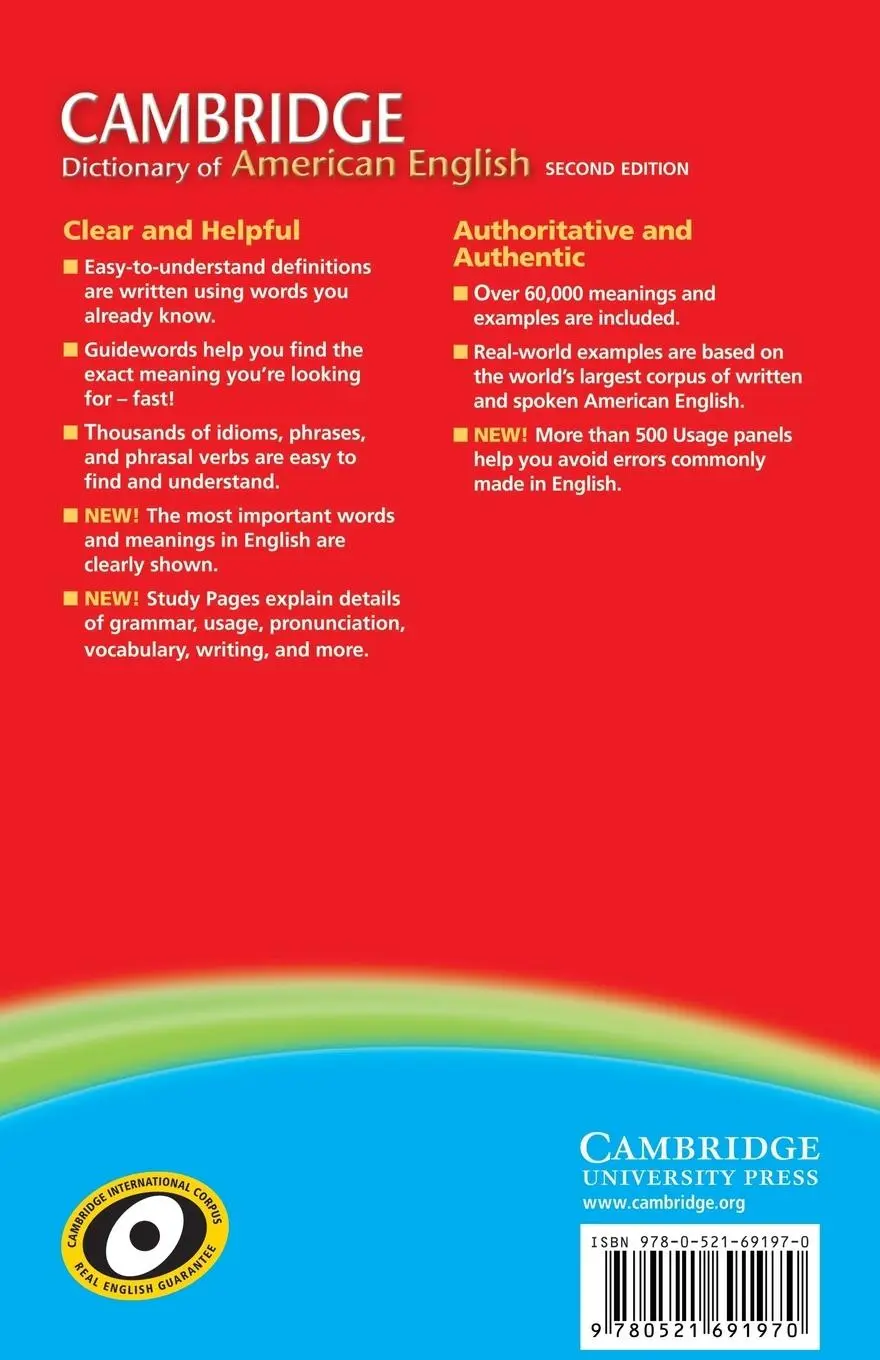 Rückseite: 9780521691970 | Cambridge Dictionary of American English | Cambridge University Press