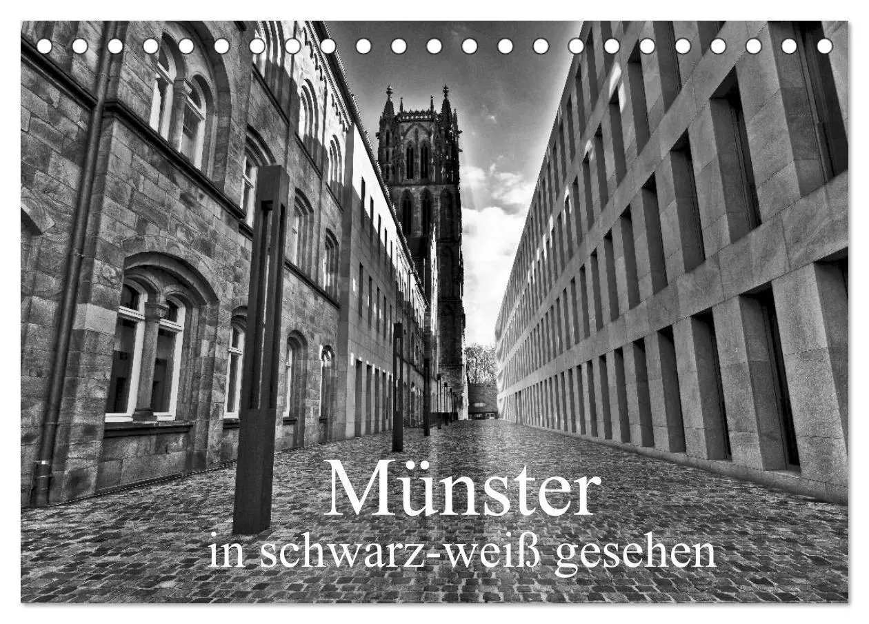 Cover: 9783516061970 | Münster in schwarz-weiß gesehen (Tischkalender 2026 DIN A5 quer),...