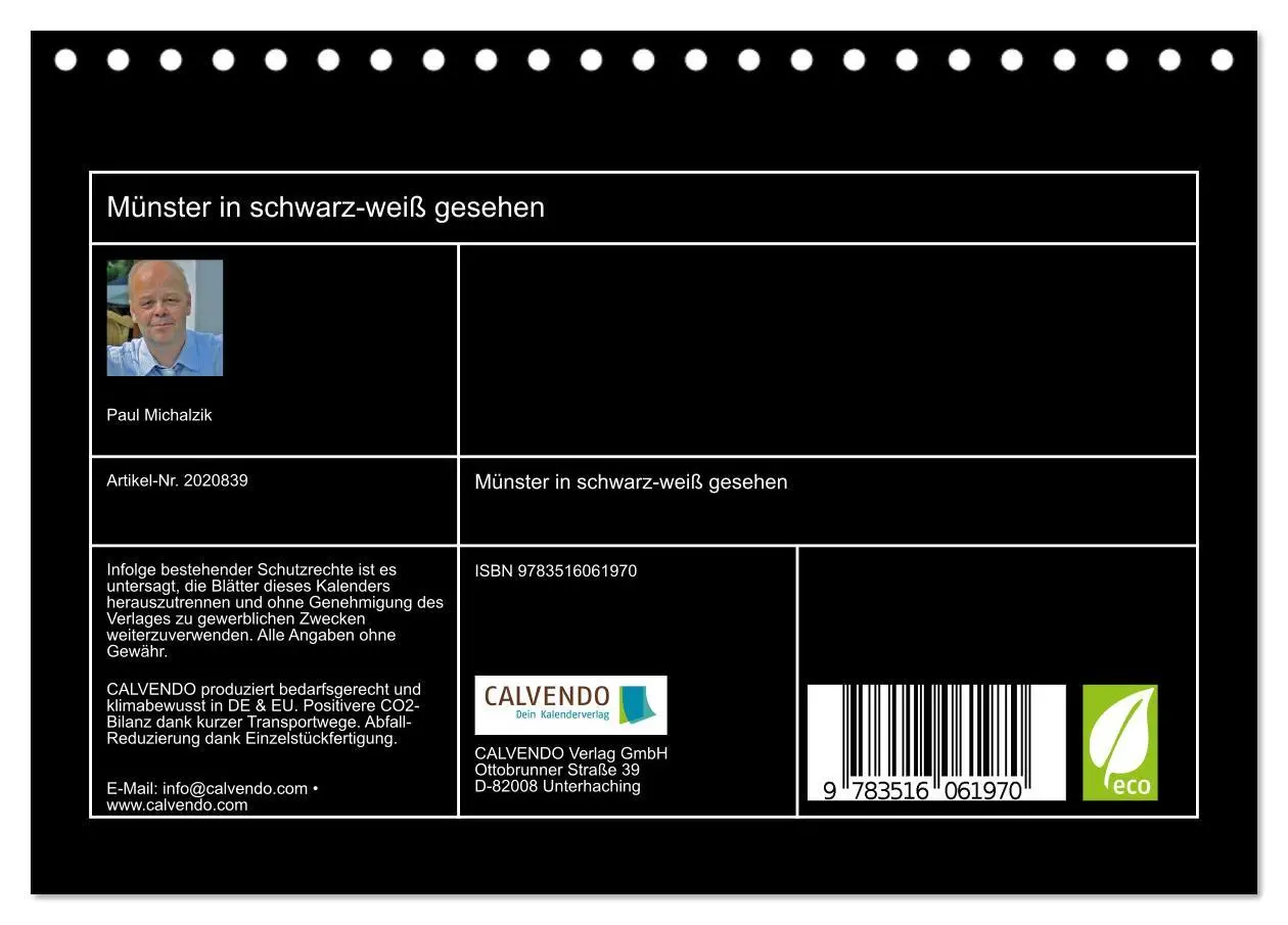 Bild: 9783516061970 | Münster in schwarz-weiß gesehen (Tischkalender 2026 DIN A5 quer),...