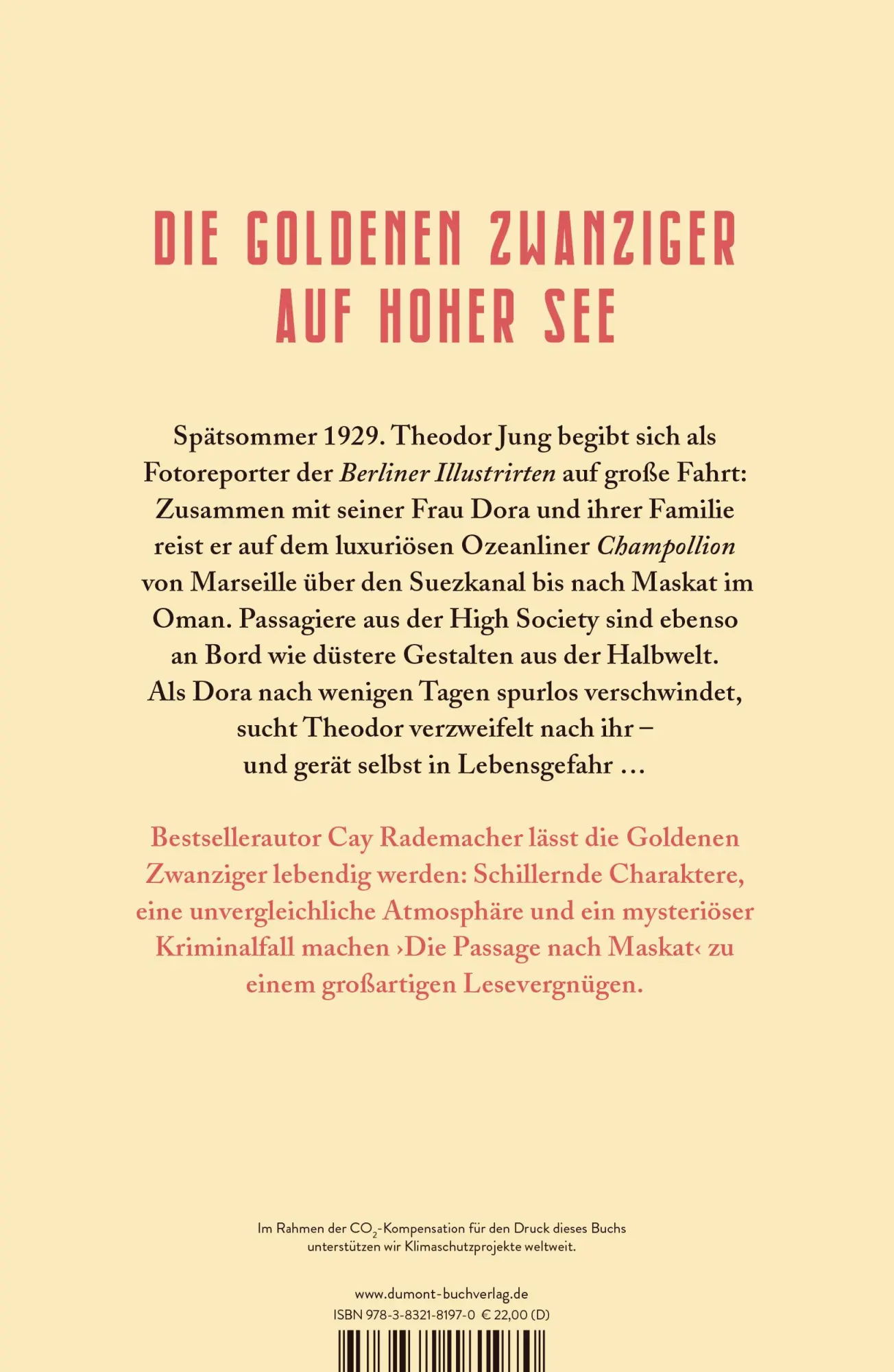 Rückseite: 9783832181970 | Die Passage nach Maskat | Kriminalroman | Cay Rademacher | Buch | 2022