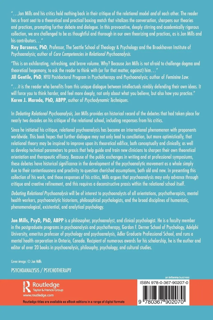 Rückseite: 9780367902070 | Debating Relational Psychoanalysis | Jon Mills and his Critics | Mills