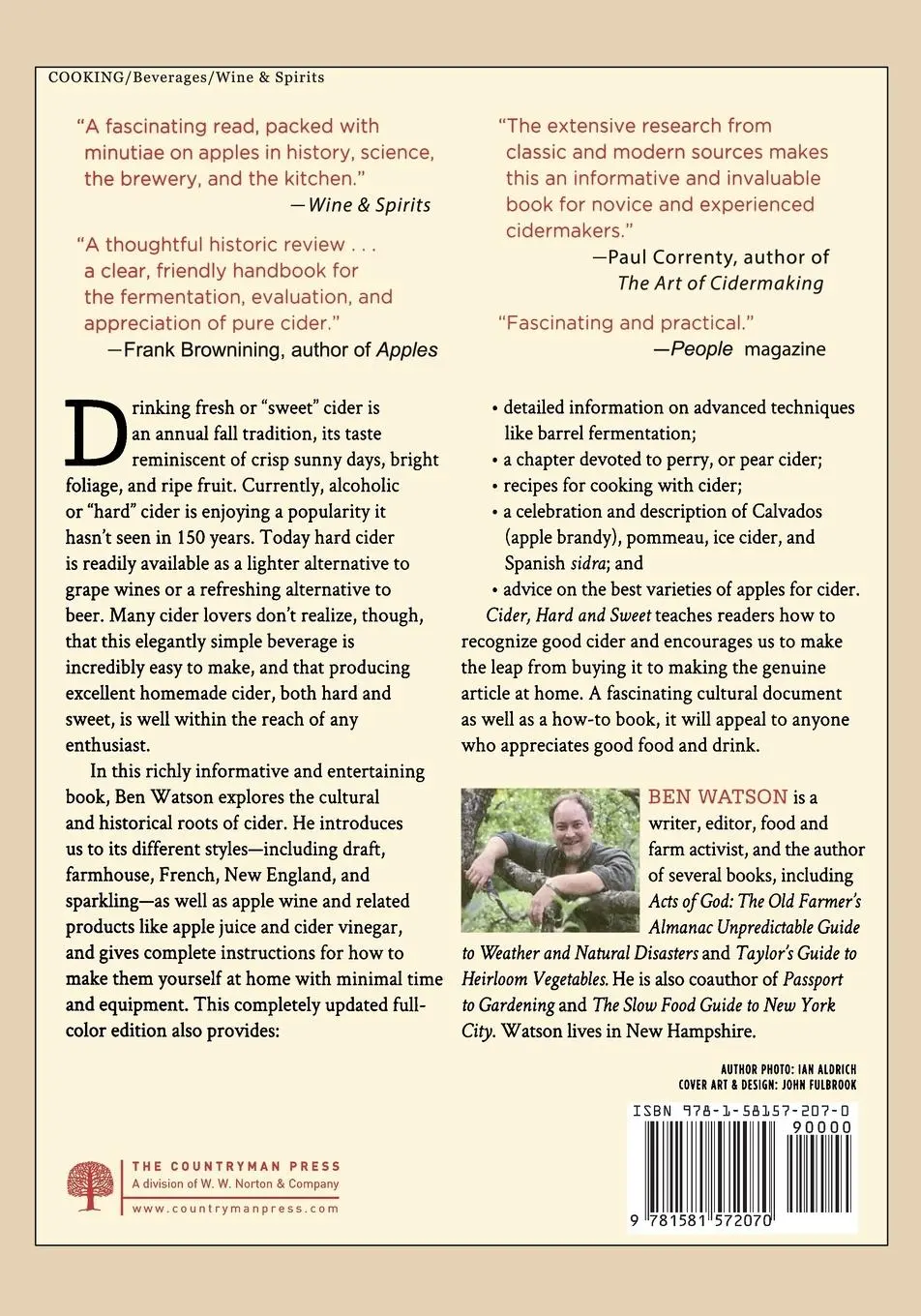 Rückseite: 9781581572070 | Cider, Hard and Sweet | History, Traditions, and Making Your Own