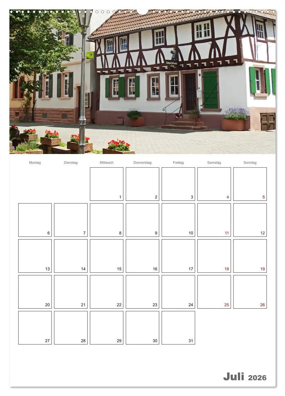 Bild: 9783516402070 | Weinheim an der Bergstraße Planer (Wandkalender 2026 DIN A2 hoch),...