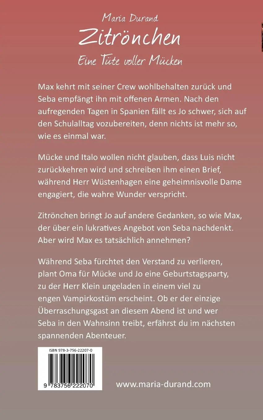 Rückseite: 9783756222070 | Zitrönchen | Eine Tüte voller Mücken | Maria Durand | Taschenbuch