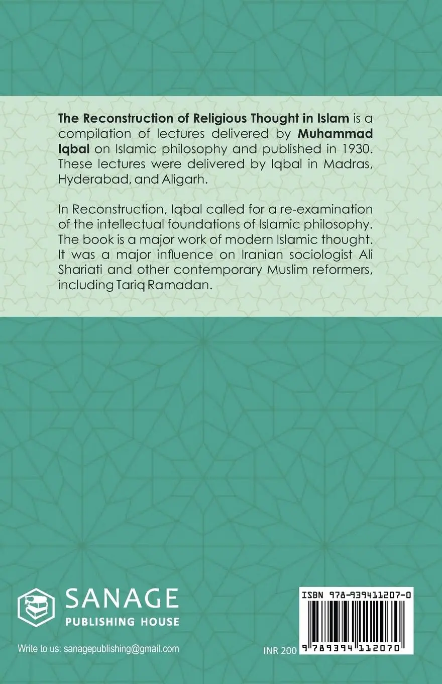 Rückseite: 9789394112070 | The Reconstruction of Religious Thought in Islam | M. Iqbal | Buch
