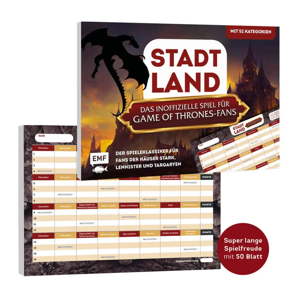 Bild: 4260478342170 | Stadt, Land, das inoffizielle Spiel für Game of Thrones-Fans - Der...