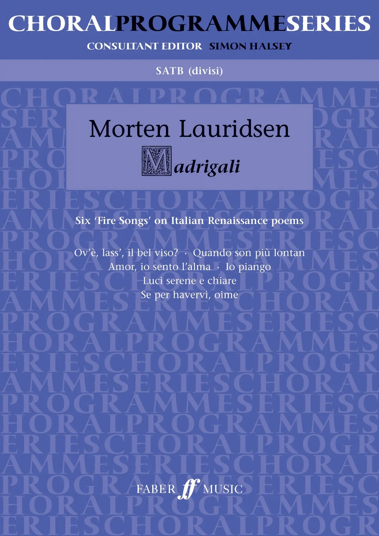 Cover: 9780571522170 | Madrigalen(6) | SATB Accompanied | Morten Lauridsen | Taschenbuch