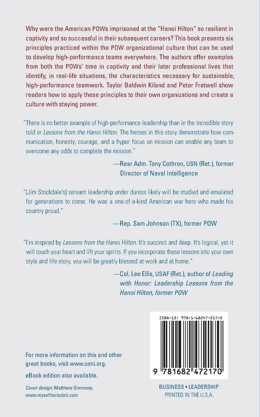 Rückseite: 9781682472170 | Lessons from the Hanoi Hilton | Taylor B. Kiland (u. a.) | Taschenbuch
