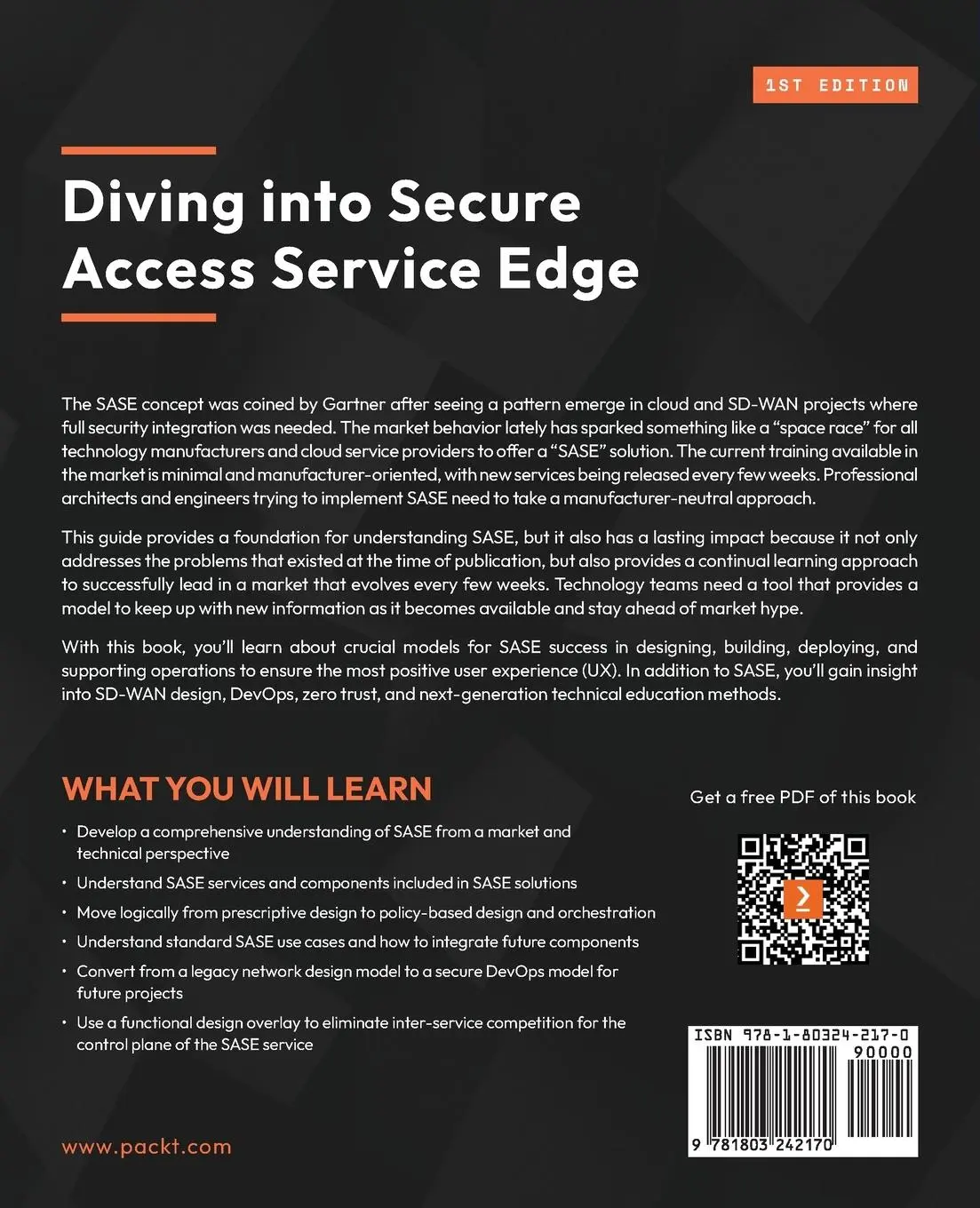 Rückseite: 9781803242170 | Diving into Secure Access Service Edge | Jeremiah Ginn | Taschenbuch