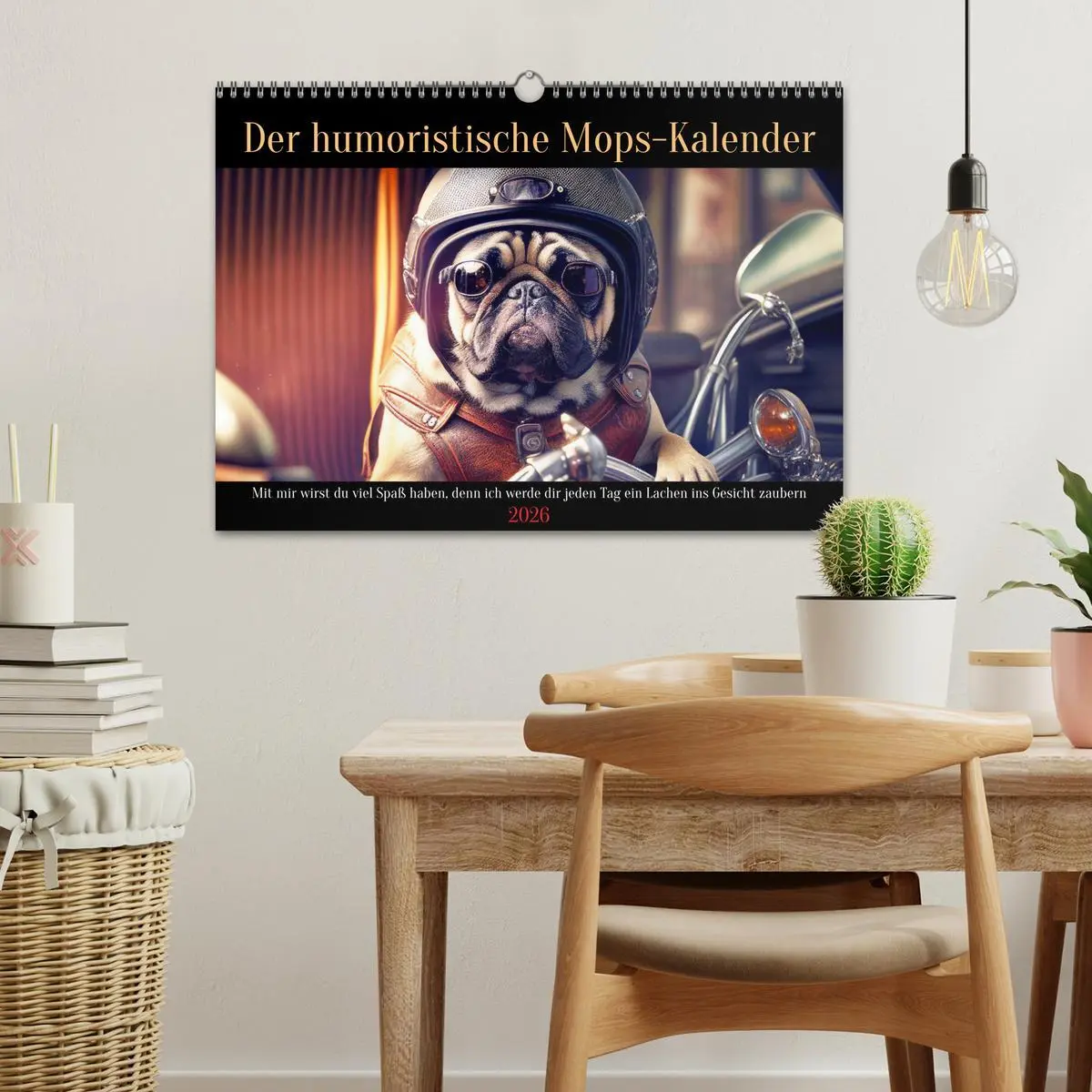 Bild: 9783457542170 | Der humoristische Mops-Kalender (Wandkalender 2026 DIN A3 quer),...