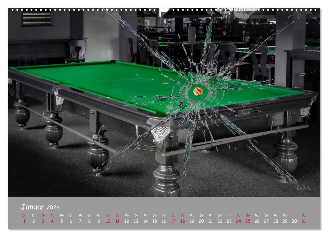 Bild: 9783457782170 | Freizeit Billard - Queue, Kugeln, Kreide und Tisch (Wandkalender...