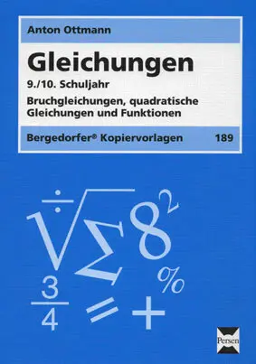 Cover: 9783834422170 | Gleichungen 9./10. Schuljahr | Anton Ottmann | Buch | 63 S. | Deutsch