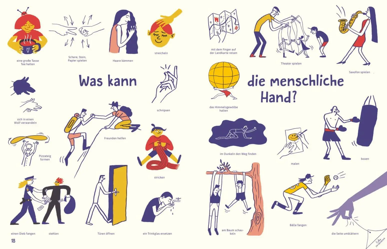 Rückseite: 9783848902170 | Alles über die Hand | Sachbuch für Kinder ab 8, stilvoll illustriert