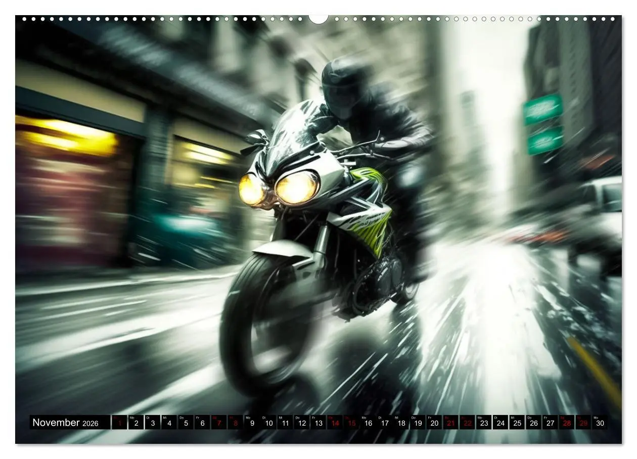 Bild: 9783457532270 | Motorrad Speed (Wandkalender 2026 DIN A2 quer), CALVENDO...