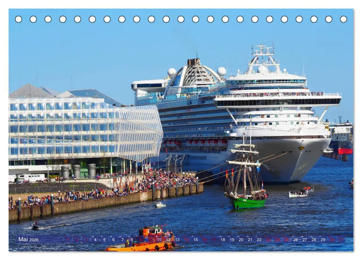 Bild: 9783457762370 | Kreuzfahrtschiffe zu Gast in Hamburg (Tischkalender 2026 DIN A5...