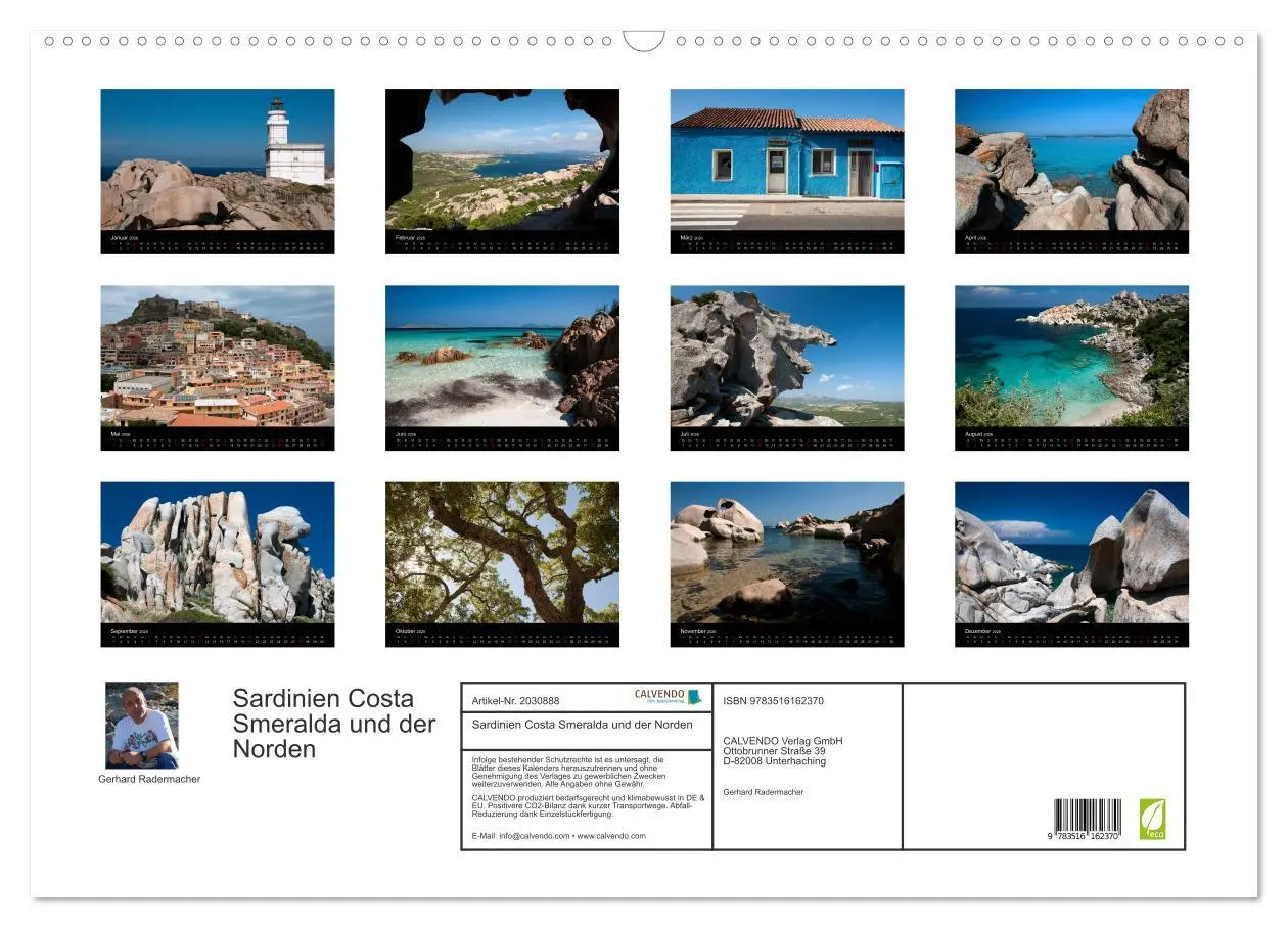 Bild: 9783516162370 | Sardinien Costa Smeralda und der Norden (Wandkalender 2026 DIN A2...