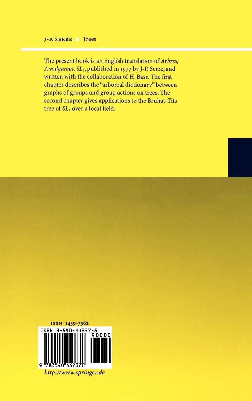 Rückseite: 9783540442370 | Trees | Jean-Pierre Serre | Buch | ix | Englisch | 2002