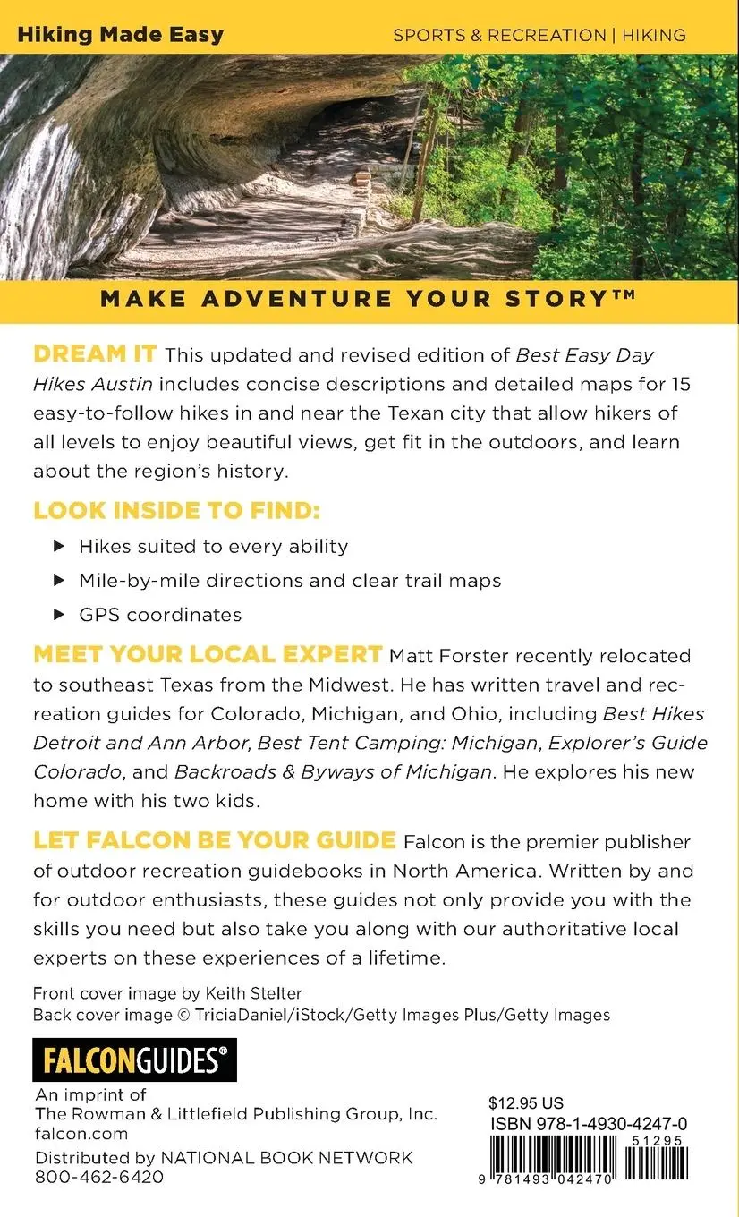 Rückseite: 9781493042470 | Best Easy Day Hikes Austin | Matt Forster (u. a.) | Taschenbuch | 2020