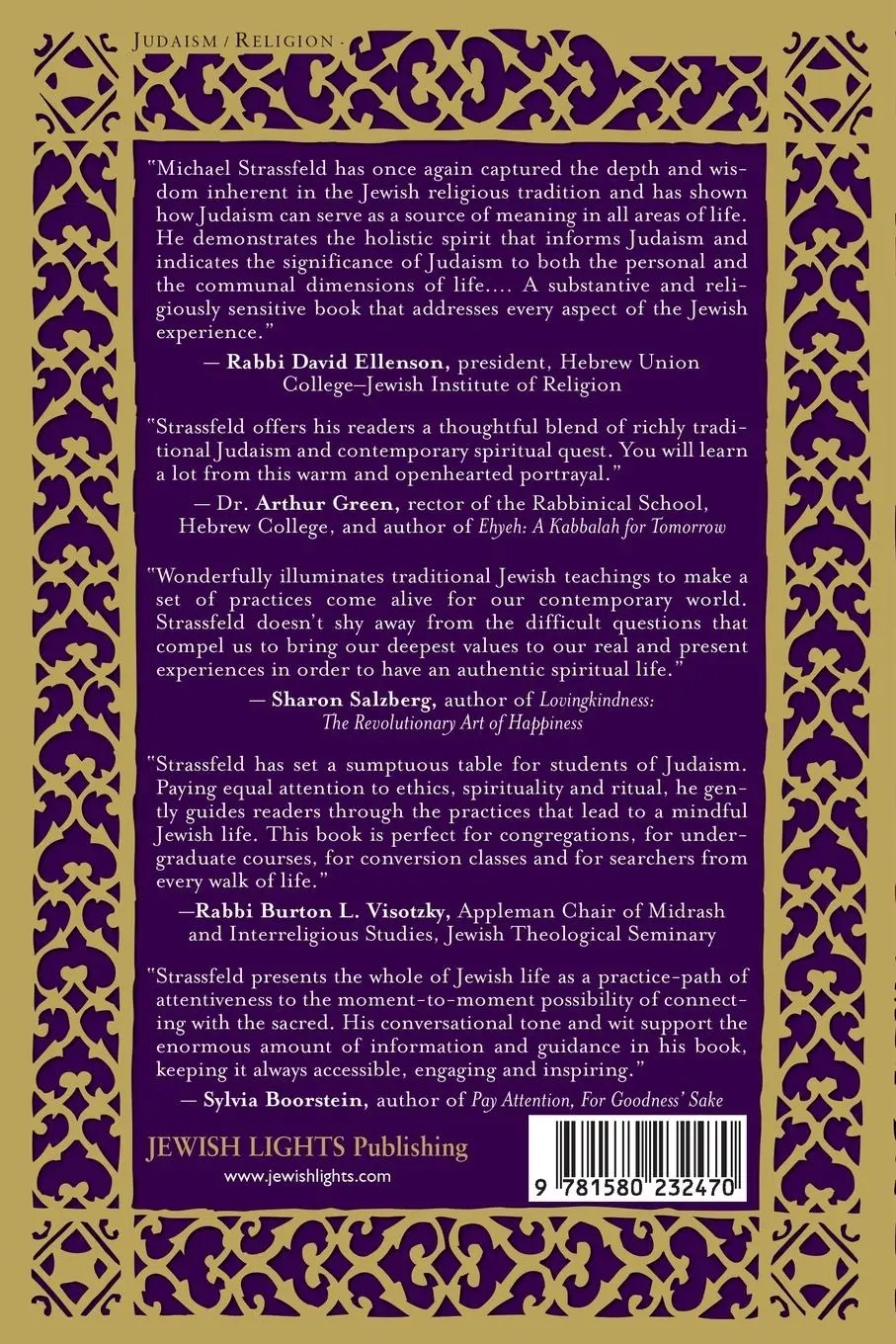 Rückseite: 9781580232470 | A Book of Life | Embracing Judaism as a Spiritual Practice | Buch