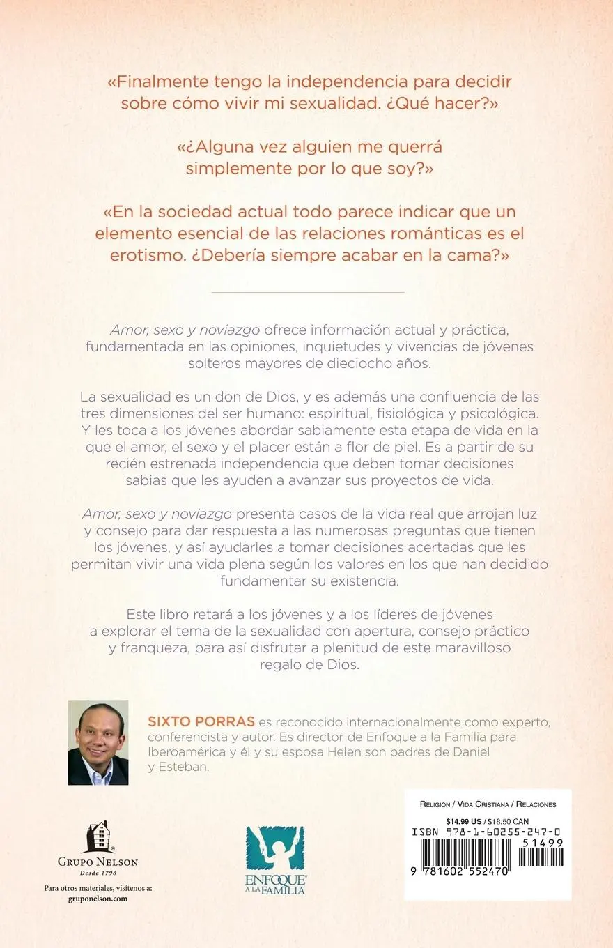 Rückseite: 9781602552470 | Amor, Sexo y Noviazgo | Sixto Porras | Taschenbuch | Spanisch | 2010