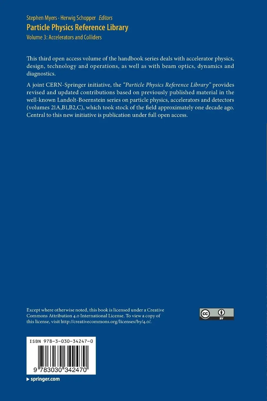 Rückseite: 9783030342470 | Particle Physics Reference Library | Herwig Schopper (u. a.) | Buch