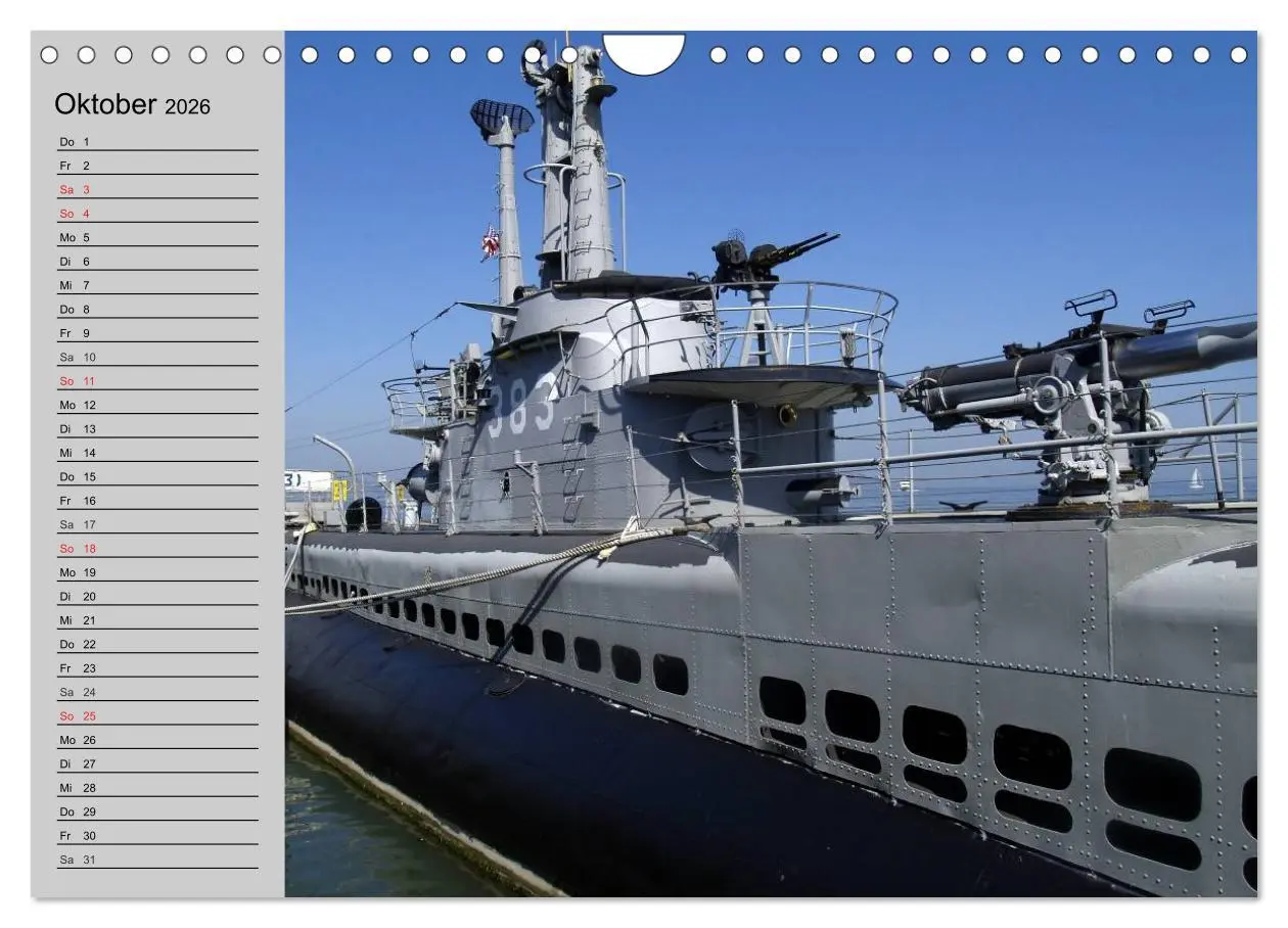 Bild: 9783457992470 | U-Boote. Militärische Ungetüme (Wandkalender 2026 DIN A4 quer),...