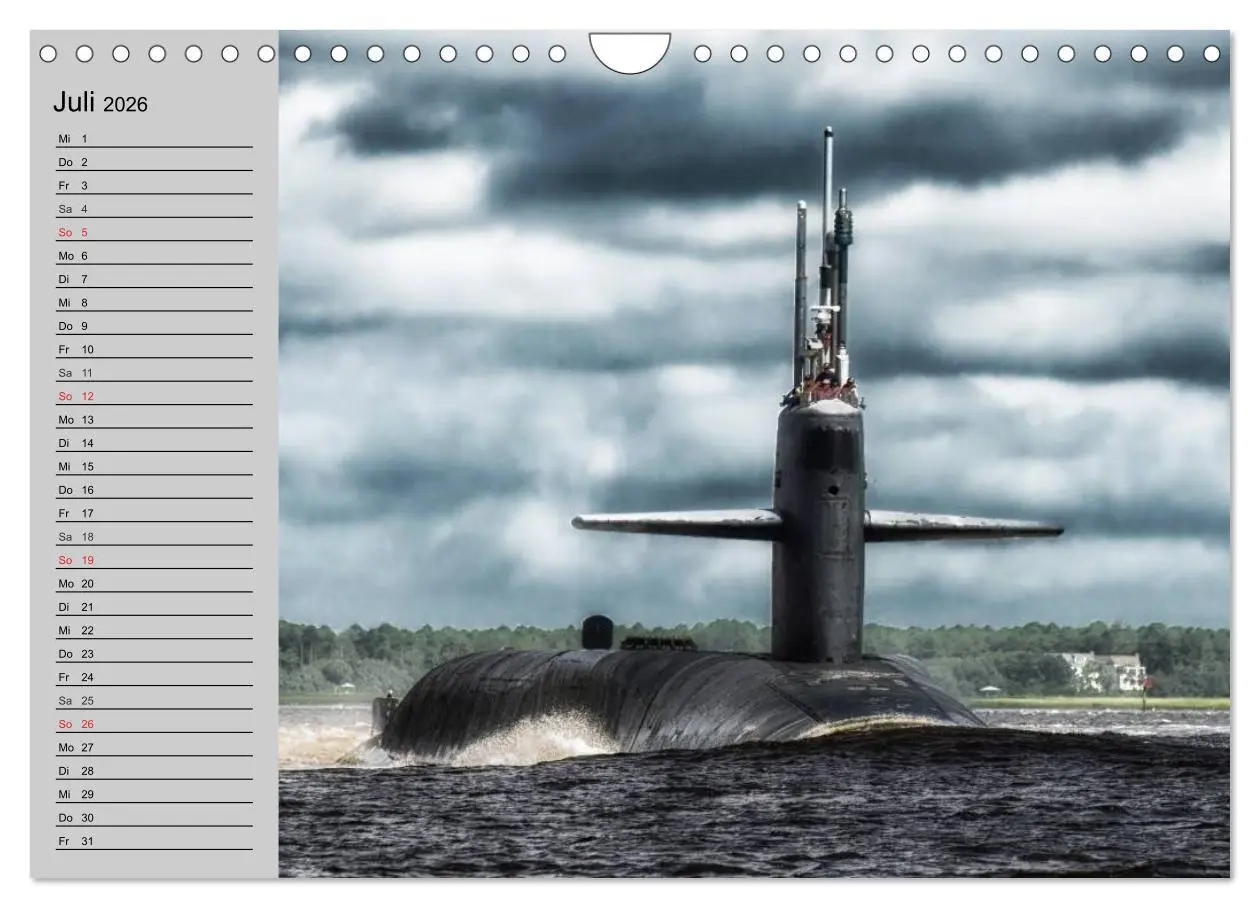 Bild: 9783457992470 | U-Boote. Militärische Ungetüme (Wandkalender 2026 DIN A4 quer),...