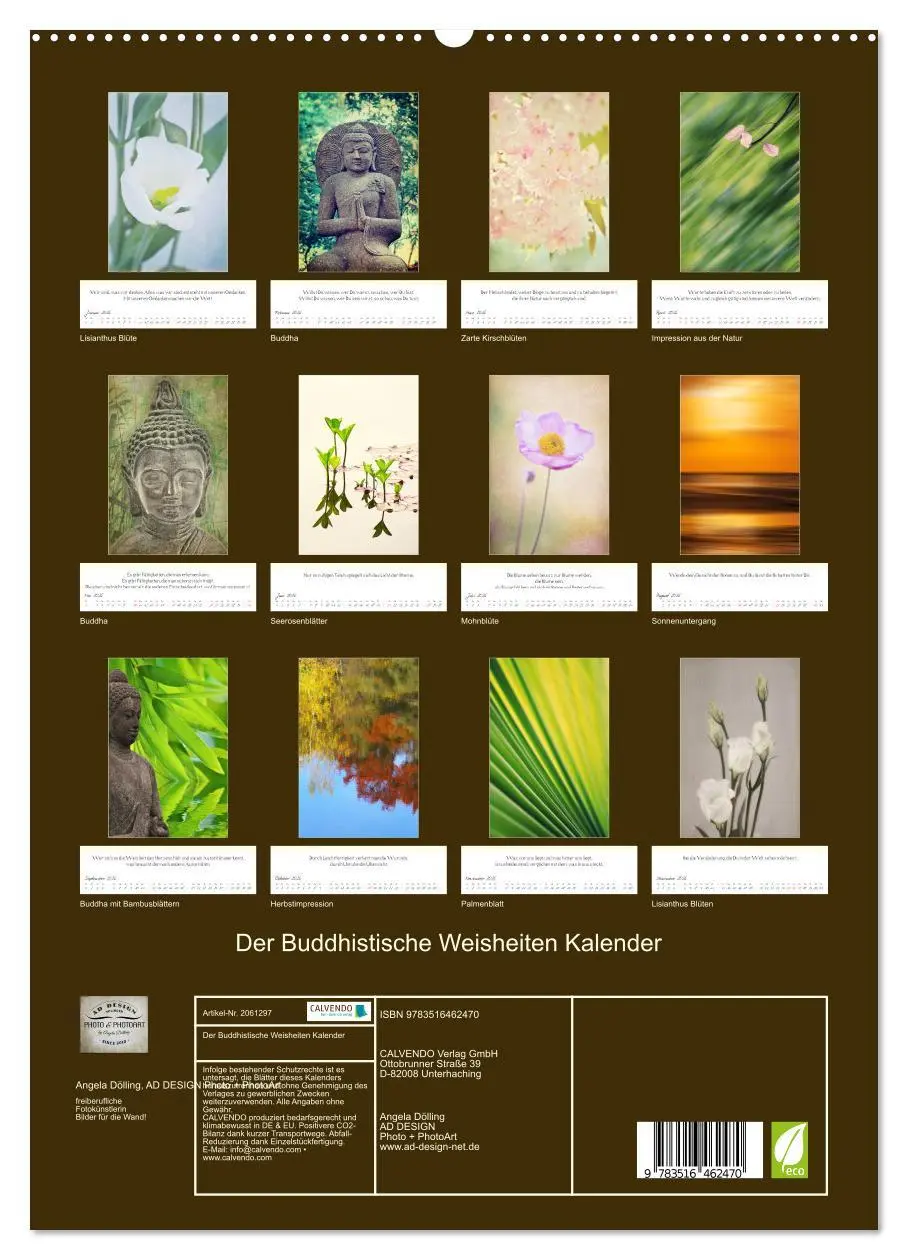 Bild: 9783516462470 | Der Buddhistische Weisheiten Kalender (hochwertiger Premium...