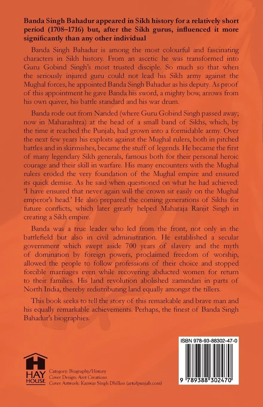 Rückseite: 9789388302470 | First Raj of the Sikhs | The Life and Times of Banda Singh Bahadur
