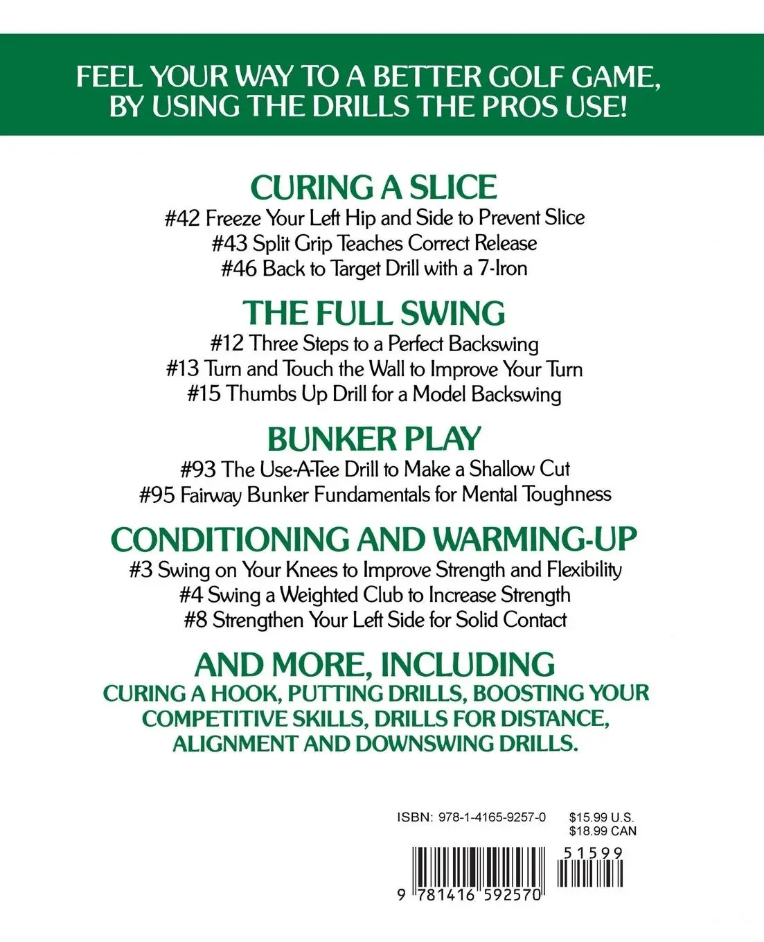 Rückseite: 9781416592570 | Golf Digest's Book of Drills | Jim Mclean | Taschenbuch | Englisch