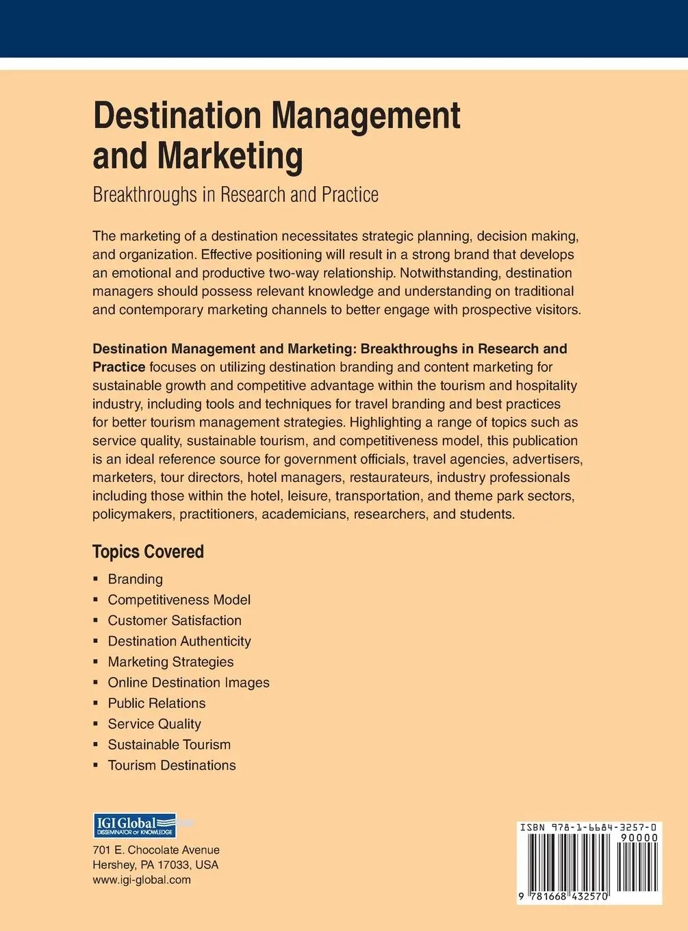 Rückseite: 9781668432570 | Destination Management and Marketing | Association | Buch | Gebunden