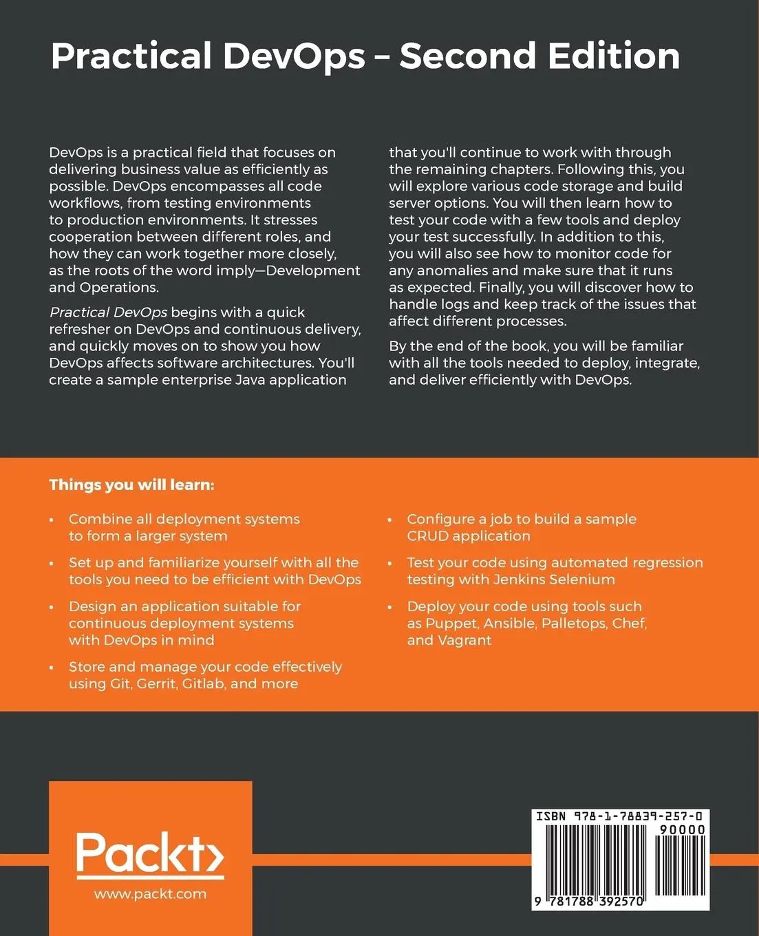 Rückseite: 9781788392570 | Practical DevOps, Second Edition | Joakim Verona | Taschenbuch | 2018