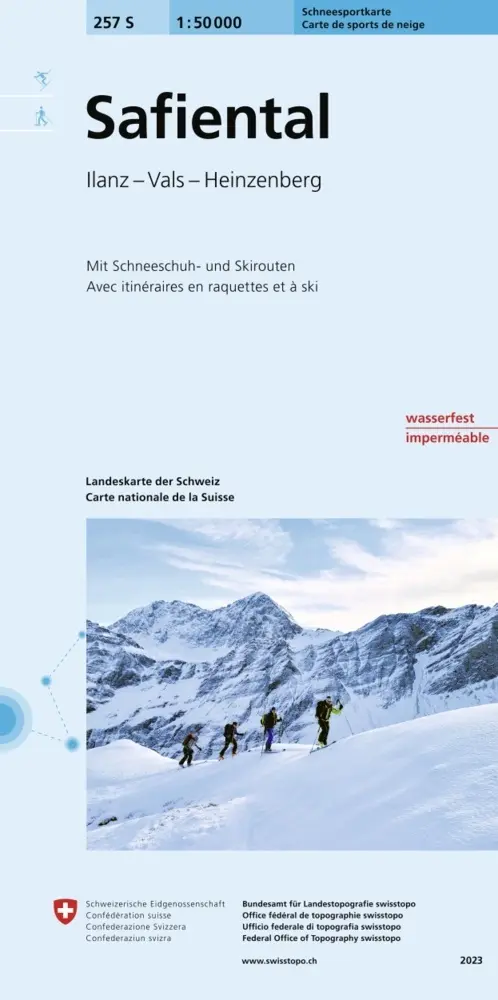 Cover: 9783302202570 | 257S Safiental Schneesportkarte | Ilanz - Vals - Heinzenberg | Gefalzt