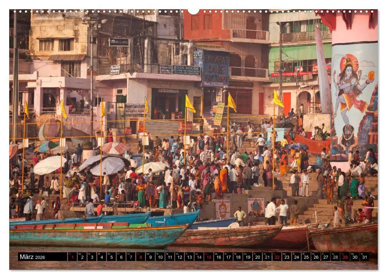 Bild: 9783516072570 | Indien - Varanasi (hochwertiger Premium Wandkalender 2026 DIN A2...