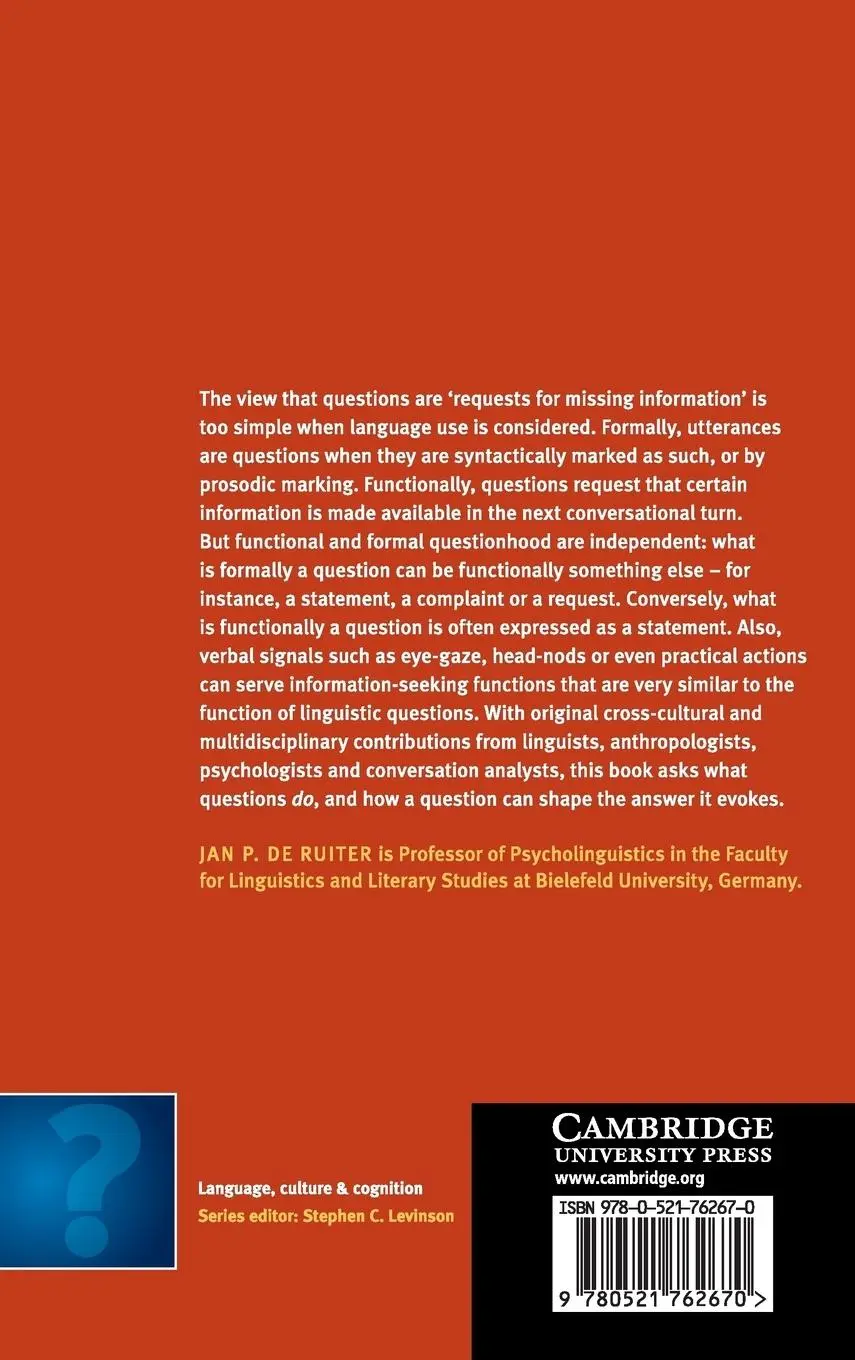 Rückseite: 9780521762670 | Questions | Jan P. De Ruiter | Buch | Englisch | 2015