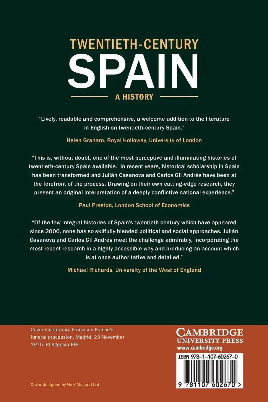 Rückseite: 9781107602670 | Twentieth-Century Spain | Julián Casanova (u. a.) | Taschenbuch | 2014