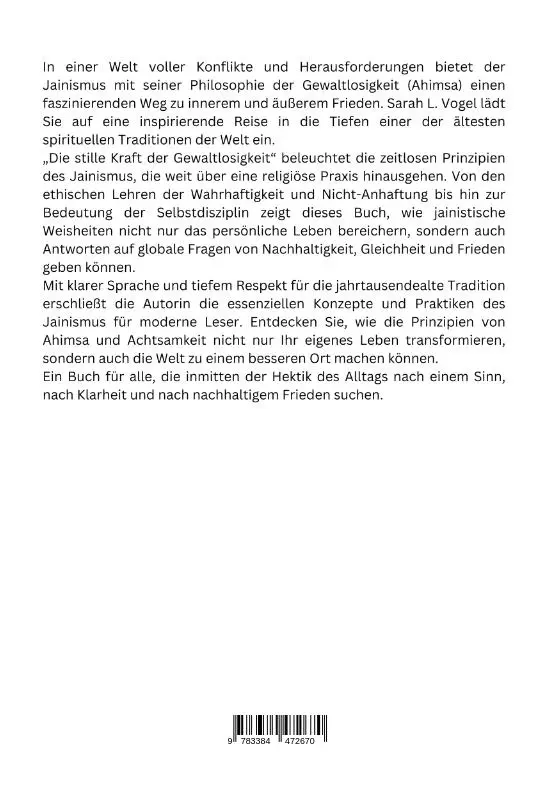 Rückseite: 9783384472670 | Die stille Kraft der Gewaltlosigkeit | Sarah L. Vogel | Taschenbuch