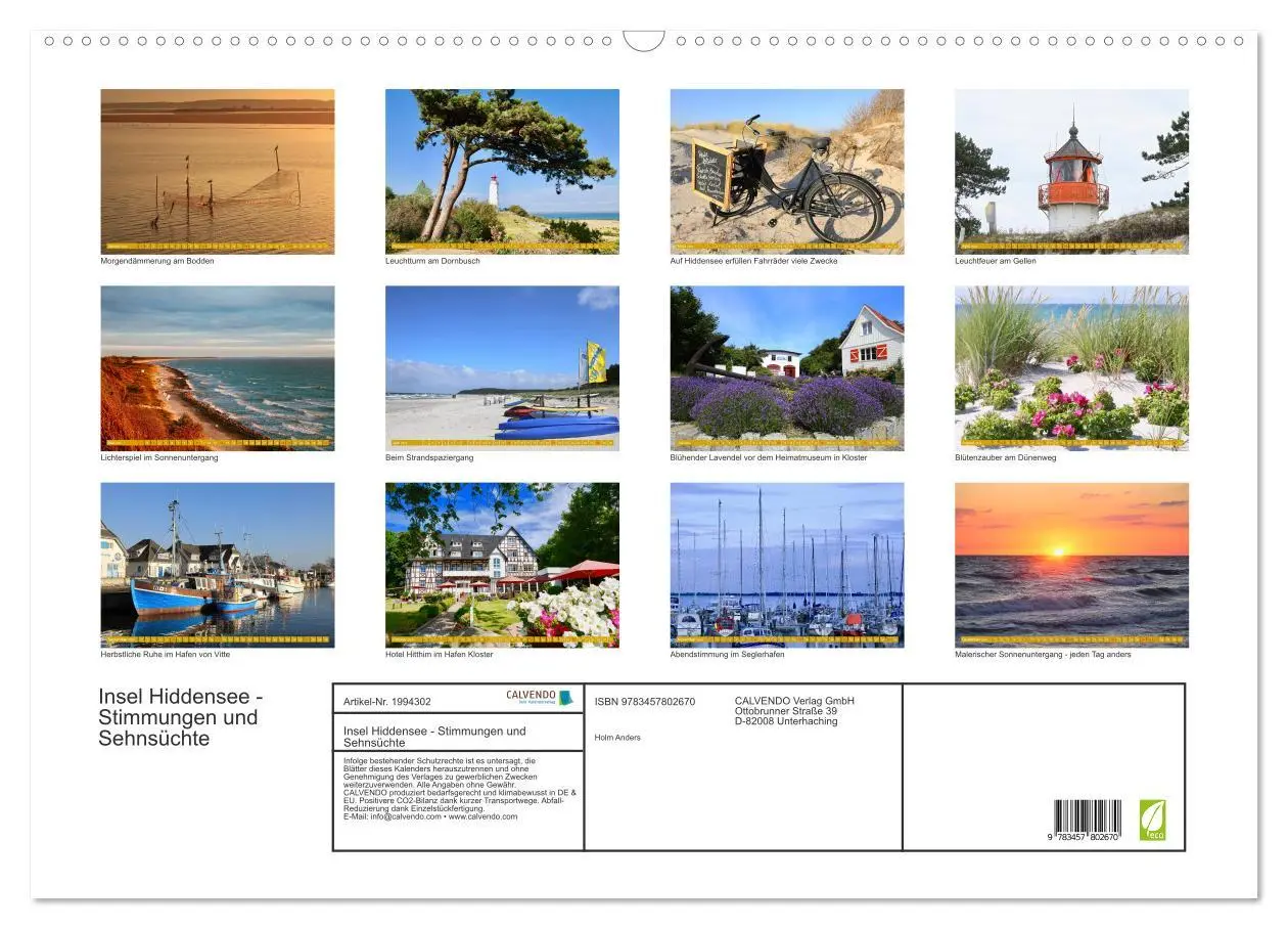 Bild: 9783457802670 | Insel Hiddensee - Stimmungen und Sehnsüchte (Wandkalender 2026 DIN...