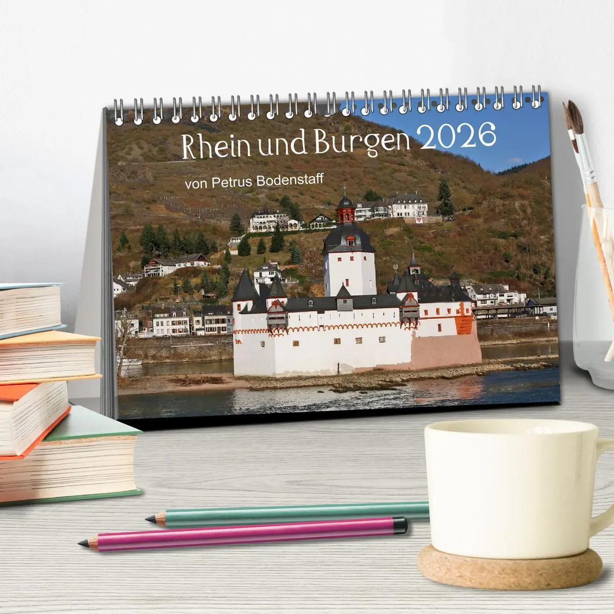 Bild: 9783516062670 | Rhein und Burgen (Tischkalender 2026 DIN A5 quer), CALVENDO...