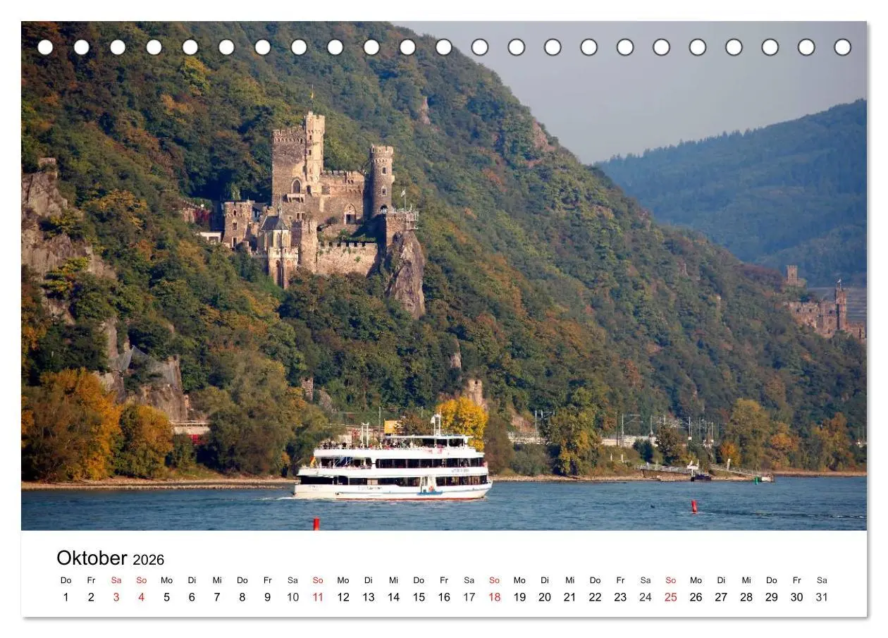 Bild: 9783516062670 | Rhein und Burgen (Tischkalender 2026 DIN A5 quer), CALVENDO...