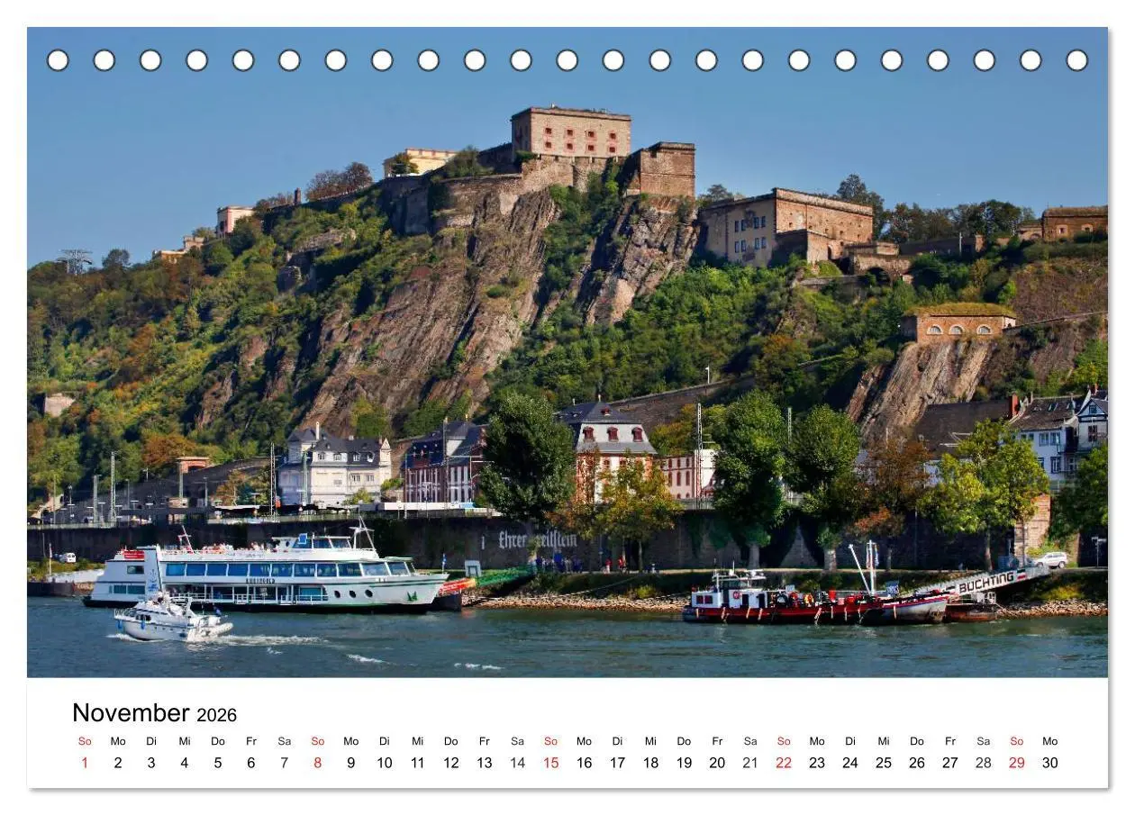 Bild: 9783516062670 | Rhein und Burgen (Tischkalender 2026 DIN A5 quer), CALVENDO...