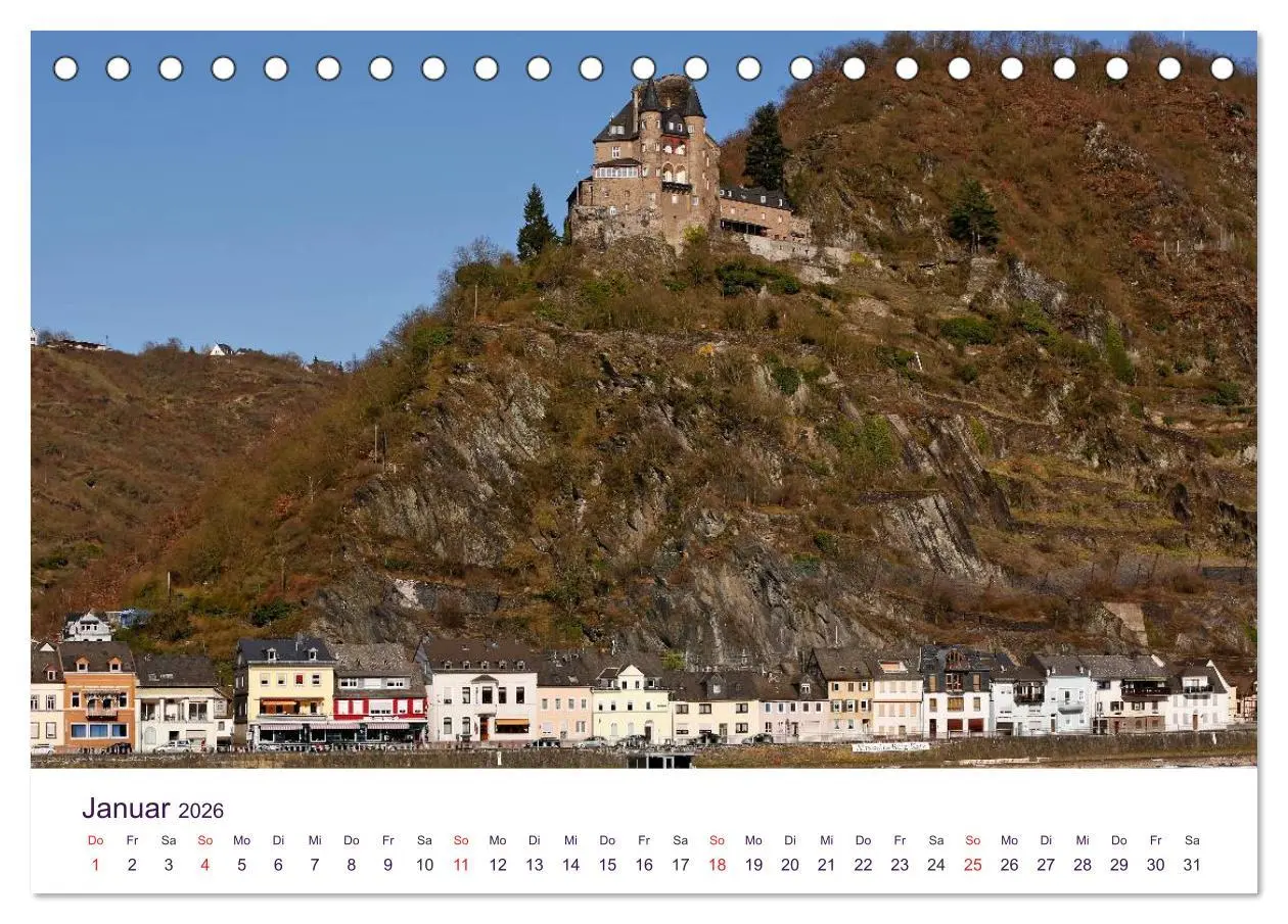 Bild: 9783516062670 | Rhein und Burgen (Tischkalender 2026 DIN A5 quer), CALVENDO...