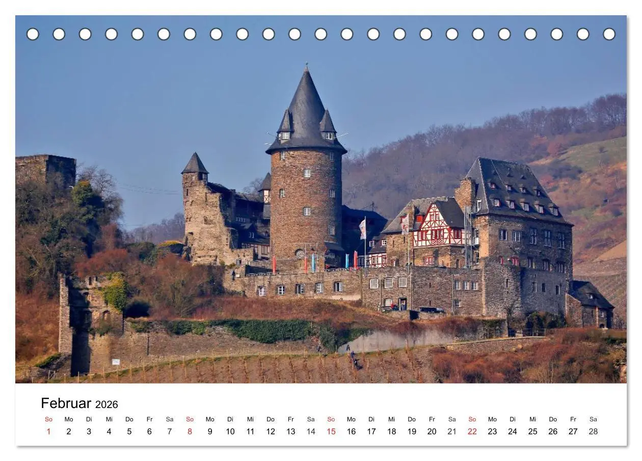 Bild: 9783516062670 | Rhein und Burgen (Tischkalender 2026 DIN A5 quer), CALVENDO...